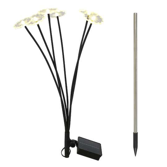 Clear LED Solar Flower Lights Set by Ashland®